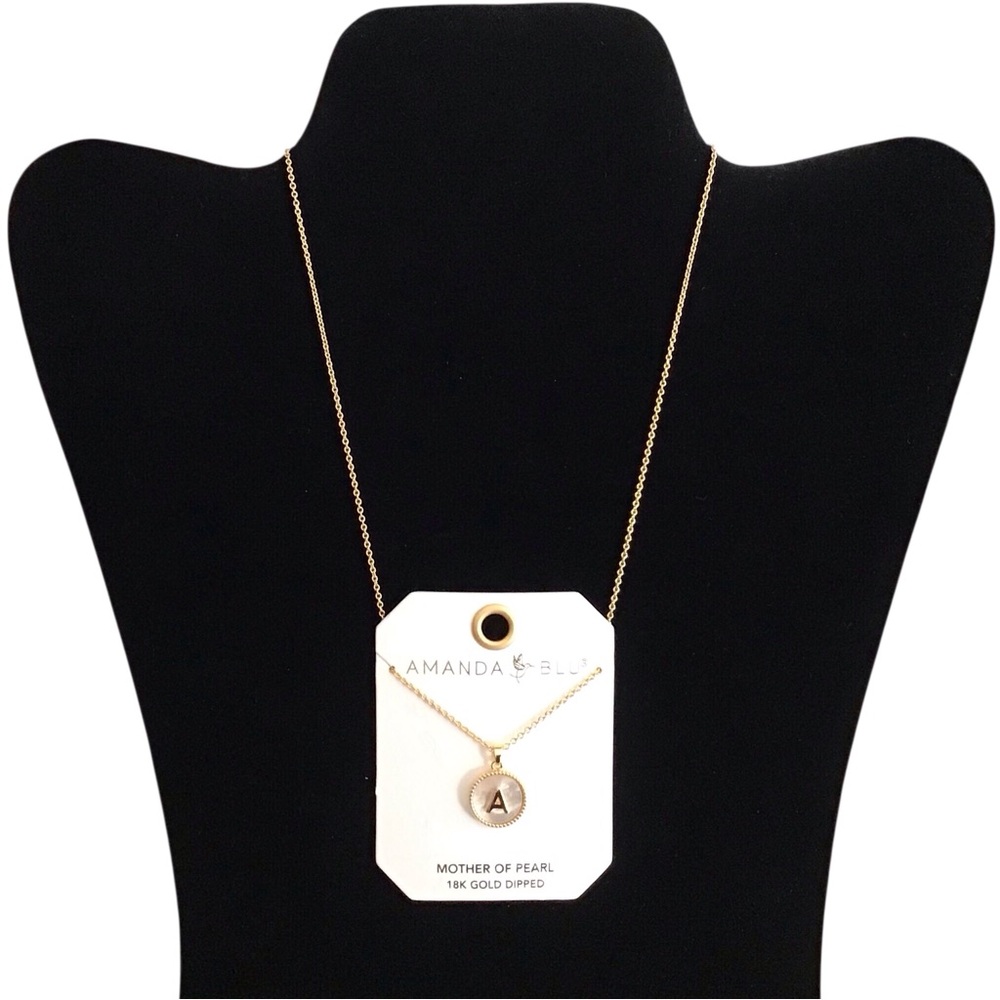 Amanda Blu 18 K Gold Dipped Mother of Pearl Gold Necklace